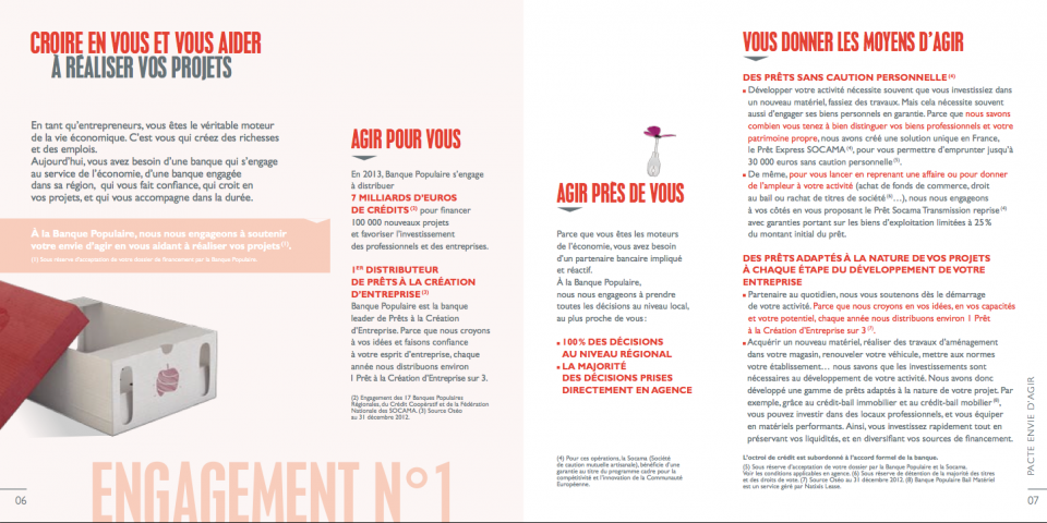 Brochure BtoB Banque Populaire (extrait)